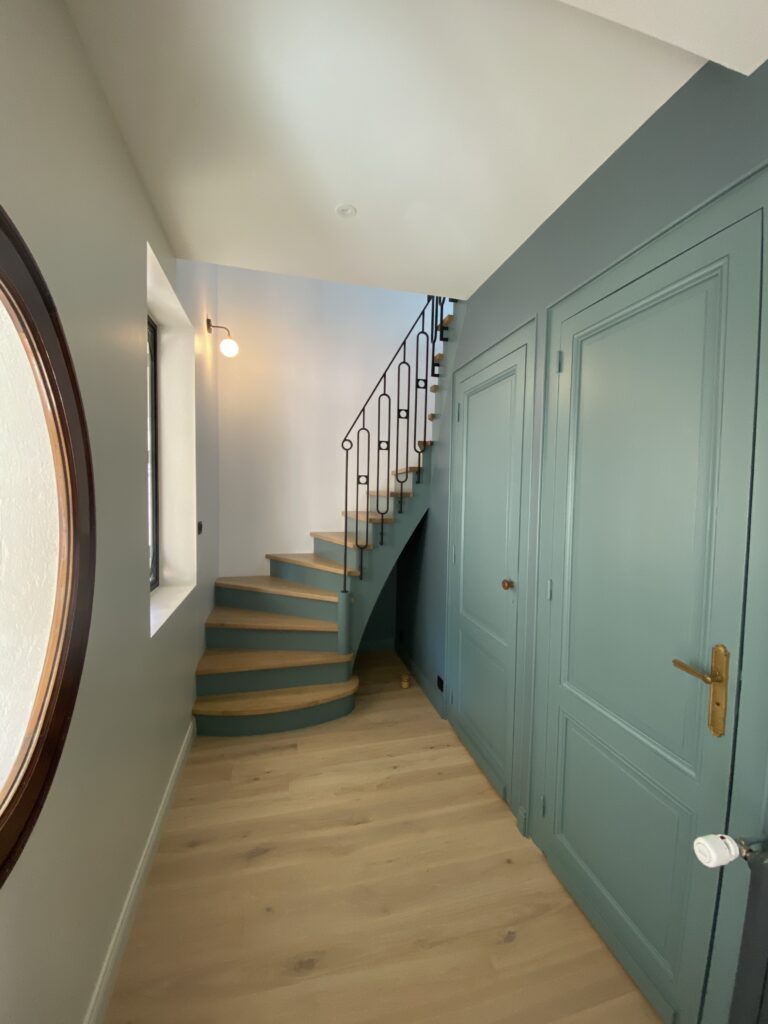 arcachonnaise années 20, rénovation totale interieure, mission complete, nouvel escalier, design interieur, renovation, projet, architecture intérieure, arcachon